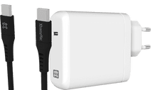 XtremeMac Power Delivery Oplader 60W Wit + Usb C Kabel 1,5m Kunststof Zwart Oplader voor laptop
