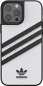 Adidas Apple iPhone 13 Pro Max Back Cover Leer Zwart/Wit Adidas hoesje