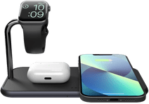 ZENS Dual & Apple Watch Aluminium Draadloze Oplader 10W Zwart iPhone 11, SE (2020), X en 8 draadloze oplader