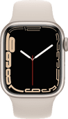 Apple Watch Series 7 41mm Witgoud Aluminium Crème Sportband Digitale horloge