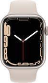Apple Watch Series 7 45mm Witgoud Aluminium Crème Sportband Solden 2022 Apple Watch deal