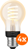 Philips Hue Filament Light White Ambiance Standard E27 4-pack Philips Hue Filament White