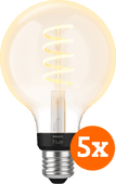 Philips Hue Filament Light White Ambiance Globe E27 5-pack Smart light