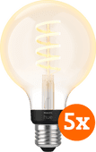 Philips Hue Filament Light White Ambiance Globe E27 5-pack E27 White Ambiance