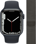 Apple Watch Series 7 41mm Black Strap + Watch Strap Milanese Graphite Apple Watch bundle