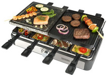 Bourgini Gourmette/Raclette/Stone Grill Plus - 8 People Fun cooking appliance