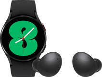 Samsung Galaxy Watch4 44 mm Zwart + Samsung Galaxy Buds 2 Zwart Horloge voor Android smartphones