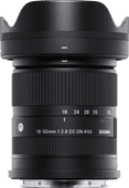 Sigma 18-50mm f/2.8 DC DN Contemporary Sony E-mount Lens for a mirrorless camera