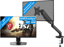 MSI MAG 271QPX QD-OLED E2 + BlueBuilt Bras d'Écran PC Vérin à Gaz pour 1 Écran PC 