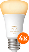 Philips Hue White Ambiance E27 Bluetooth 4-Pack Smart light