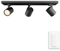 Philips Hue Runner 3-Spot Mounted Spot Light White Ambiance Black + Dimmer Philips HUE Runner