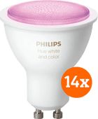 Philips Hue White & Color GU10 14-pack Smart lamp met GU10 fitting