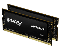 Kingston FURY Impact DDR4 SODIMM 16GB 2666 MHz (2x8GB) Kingston RAM geheugen