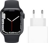 Apple Watch Series 7 41mm Black Aluminum Black Sport Band + USB-C Charger 20W Apple Watch bundle