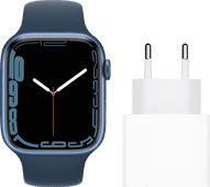 Apple Watch Series 7 45mm Blue Aluminum Blue Sport Band + Apple USB-C Charger 20W Apple Watch bundle