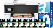 HP Officejet 7740 + 2 set extra inkt + 500 vellen A4 papier HP Officejet printer