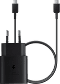Samsung Chargeur Super Fast Charging 25 W + Câble USB-C 1 m Matière Synthétique Noir 