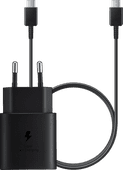 Samsung Chargeur Super Fast Charging 25 W + Câble USB-C 1 m Matière Synthétique Noir Chargeur Samsung Galaxy S20