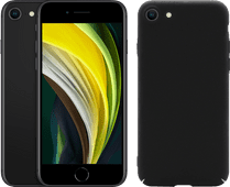 Refurbished iPhone SE 128 GB Zwart + BlueBuilt Hard Case Back Cover Zwart Refurbished smartphone