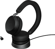 Jabra Evolve2 75 Casque de bureau Sans Fil USB-C Noir avec Support de Charge Casque de bureau avec communication unifiée