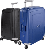 Samsonite S'Cure Spinner 55cm Black + 55cm Dark Blue kofferset Samsonite handbagagekoffer