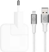 Apple Oplader 12W + BlueBuilt Lightning Kabel 1,5m Nylon Originele iPhone oplader