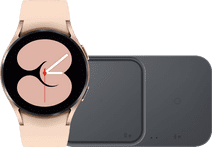 Samsung Galaxy Watch4 Rose Gold 40mm + Duo Wireless Charger 15W Black Smartwatches with EcoCheques