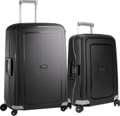 Samsonite S'Cure Spinner 75cm + 55cm Black Suitcase Set Samsonite hardside suitcase
