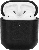 BlueBuilt Cover for AirPods Gen 1/2 Leather Black Cover for earbuds
