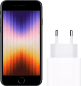 Apple iPhone SE 3 128 Go Noir + Apple Chargeur USB-C 20 W Petit modèle d'Apple iPhone