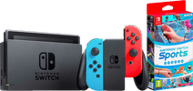 Nintendo Switch Rood/Blauw + Nintendo Switch Sports Nintendo Switch console (2019 upgrade)