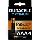 Duracell Alkaline Optimum AAA batteries 4 units 