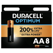 Duracell Alkaline Optimum AA batteries 8 units 