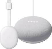 Google Chromecast 4K met Google TV + Google Nest Mini Wit Mediaspeler