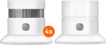 KlikAanKlikUit ZSDR-850 Détecteur de Fumée (3 ans) Lot de 4 + Détecteur de Monoxyde de Carbone Détecteur de fumée connecté