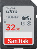 SanDisk SDHC Ultra 32GB 120MB/s 32GB SD kaart