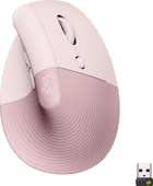 Logitech Lift Verticale Ergonomische Muis Roze Verticale muis