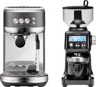 Sage The Bambino Plus Black Stainless + Moulin à Café Machine à piston milieu de gamme