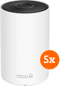 TP-Link Deco XE75 Wifi Maillé 6E Lot de 5 Solution Wi-Fi pour streamer dans une maison individuelle