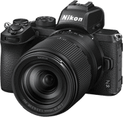 Nikon Z50 + Nikkor Z DX 18-140 VR Camera met een kantelbaar scherm