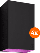 Philips Hue Resonate muurlamp White and Color zwart 4-pack Smart lamp White & Color