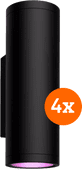 Philips Hue Appear muurlamp White and Color Zwart 4-Pack Philips Hue Appear