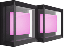 Philips Hue Econic Wall Lamp White and Color Black Modern Duo Pack Philips Hue White & Color