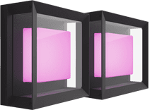 Philips Hue Econic muurlamp White and Color Zwart modern duo pack Philips Hue Econic