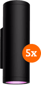 Philips Hue Appear muurlamp White and Color Zwart 5-Pack Philips Hue Appear