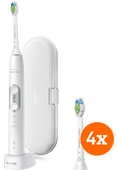 Philips Sonicare ProtectiveClean 6100 HX6877/28 + Optimal White brossettes (4 pièces) Pack Philips Sonicare pour vous brosser pendant 1,5 an