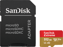 SanDisk MicroSDXC Extreme 512GB 190mb/s MicroSD kaart voor smartphone