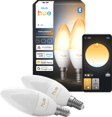 Philips Hue Kaarslamp White Ambiance E14 Duo Pack Philips Hue E14 White & Color