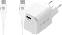 BlueBuilt Power Delivery Charger 30W + USB-C Cable 1.5m Nylon White Apple iPhone 15 charger