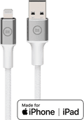 BlueBuilt Câble USB-A vers Lightning 3 m Nylon Blanc 